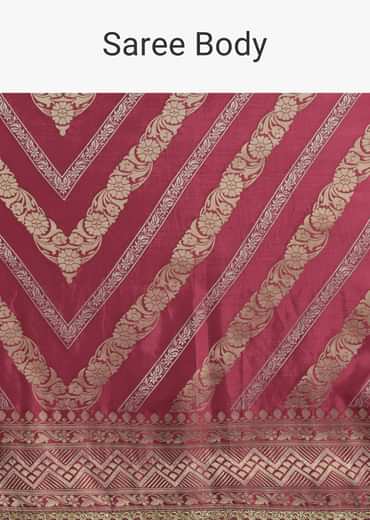 Purple Dola Silk Saree with Zari Weave and Lace Border