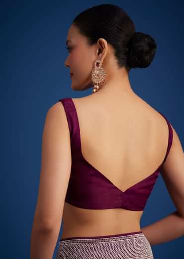 Purple Dola Silk Saree With Zari Woven Floral And Geometric Patterns