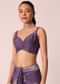 Purple Handloom Silk Saree With Unstitched Blouse Piece