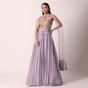 Purple Lehenga Set With Net Dupatta with Purple Lehenga Set With Net Dupatta