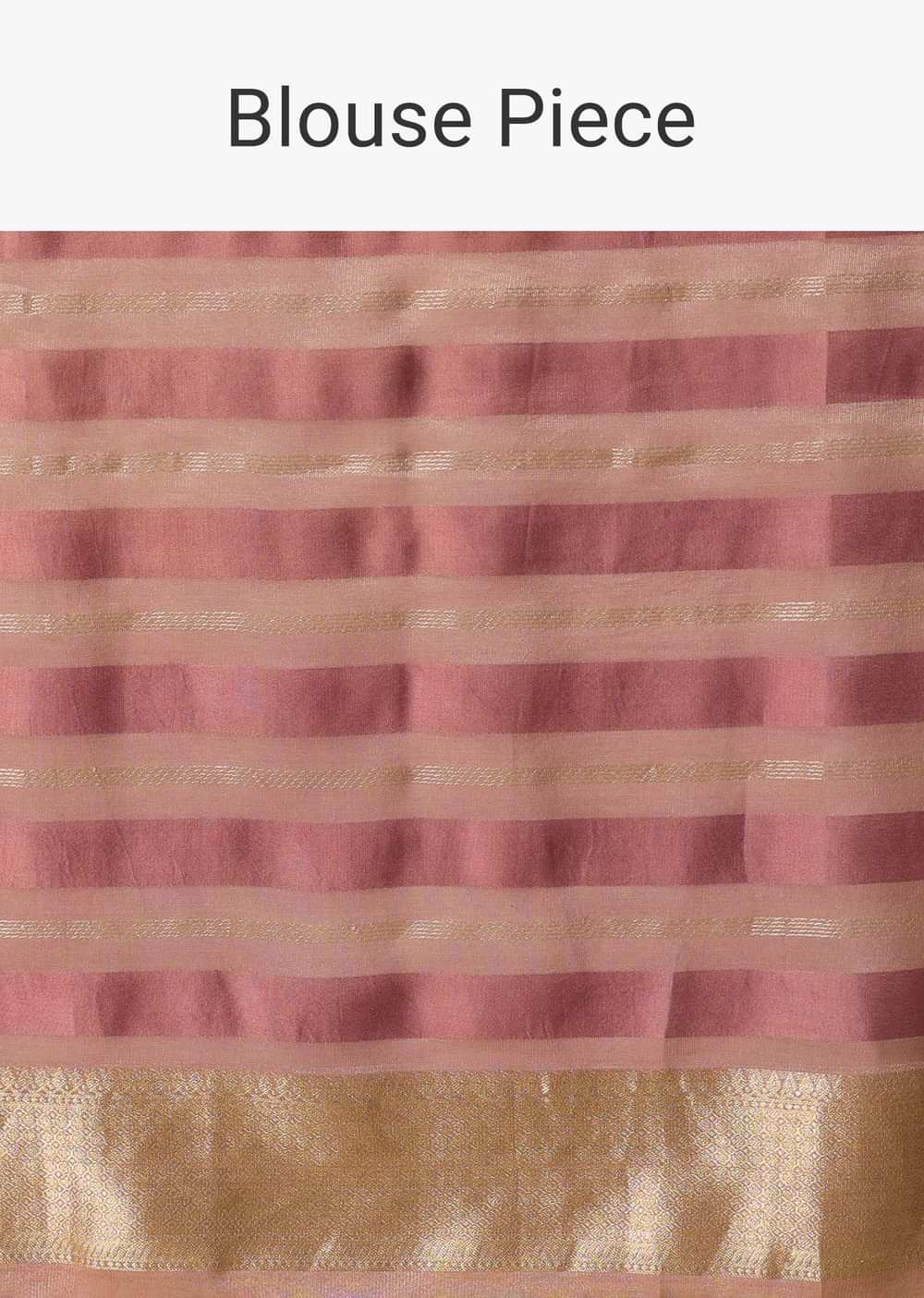 Purple Linen Saree With Readymade Stiched Blouse