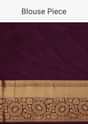 Violet Purple Kanjivaram Saree In Pure Silk With Unstitched Blouse