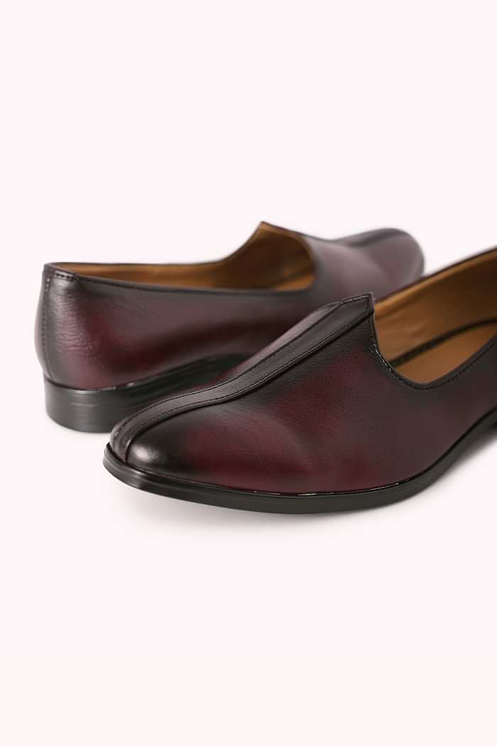 Purple Shaded Juttis with Block Heels