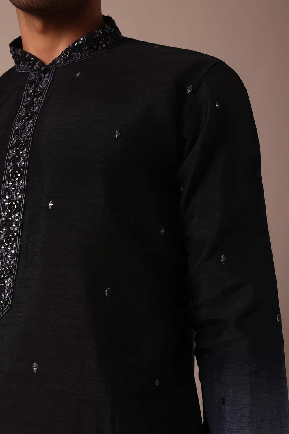 Purple Ombr?? Kurta Set With Dupatta