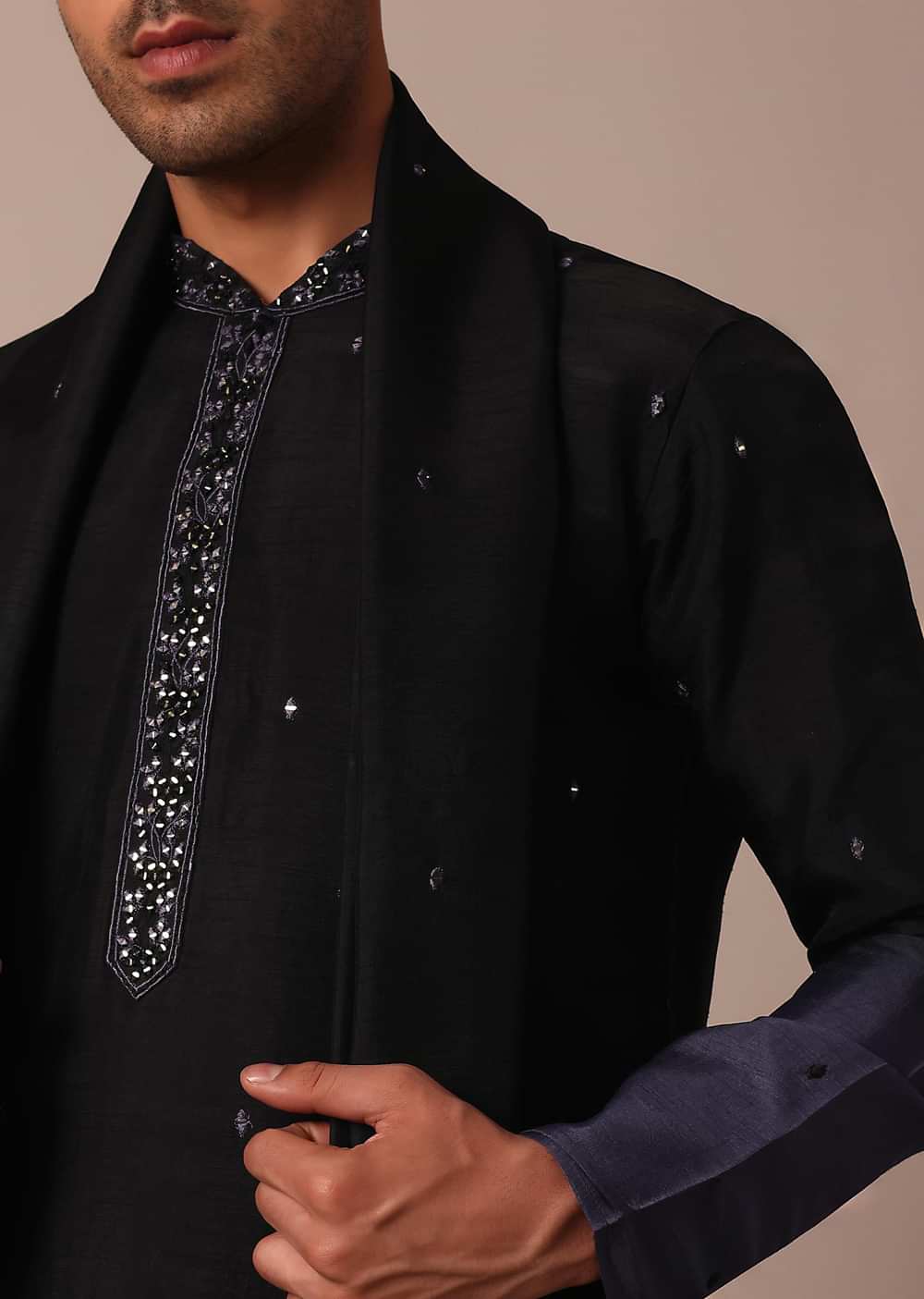 Purple Ombr?? Kurta Set With Dupatta