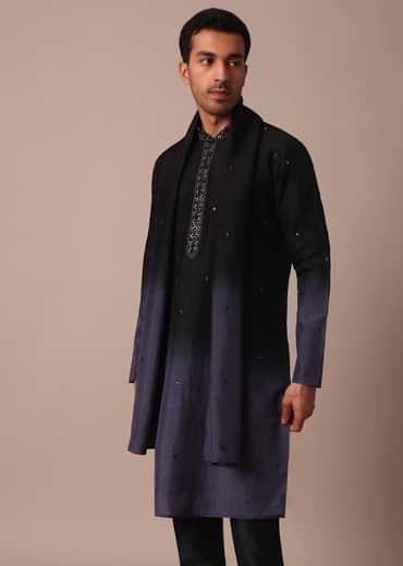 Purple Ombr?? Kurta Set With Dupatta