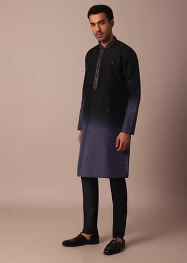 Purple Ombr?? Kurta Set With Dupatta