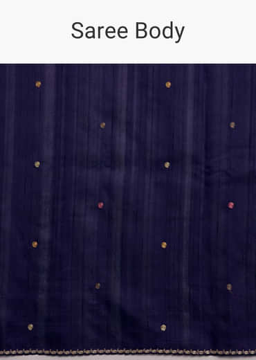 Purple Organza Silk Saree With Floral Embroidery And Cutwork Purple Organza Silk Saree With Floral Embroidery And Cutwork