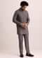 Purple Rayon Kurta Jacket With Mandarin Collar