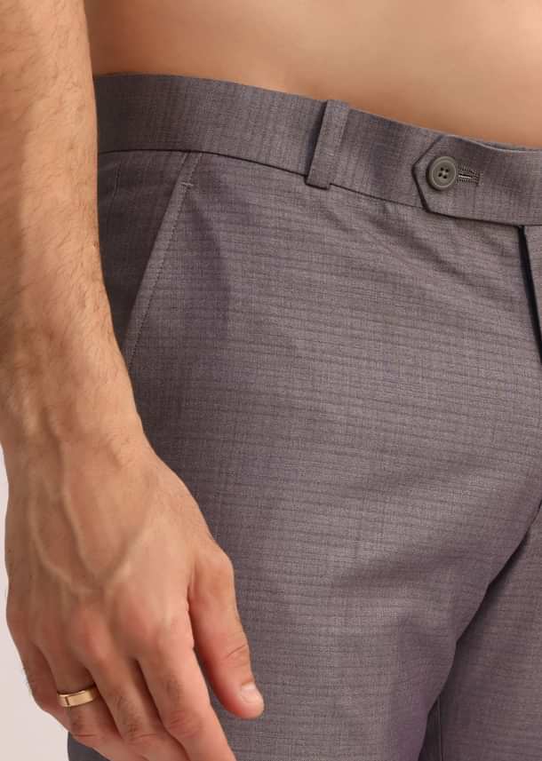 Purple Rayon Kurta Jacket With Mandarin Collar