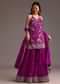 Purple Resham Work Sharara Set With Dupatta