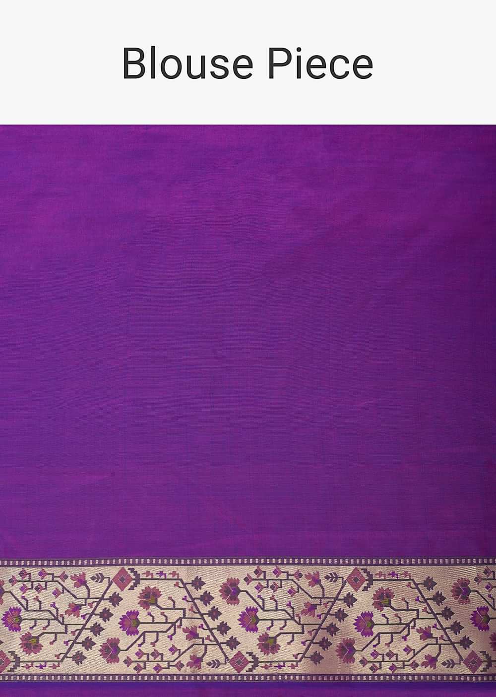 Purple Saree In Banarasi Tanchui Patola Weave With Unstitched Blouse Piece
