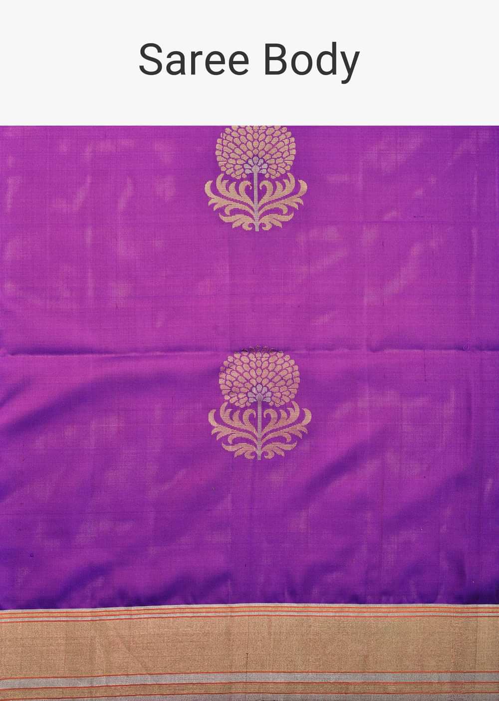 Purple Saree In South Album Silk Saree With Contrast Weave Pallu And Unstitched Blouse Piece
