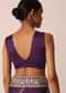 Purple Saree With Zari Weave Butti Detail And Unstitched Blouse Piece