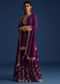 Purple Sequin Embellished Kurta And Palazzo Set