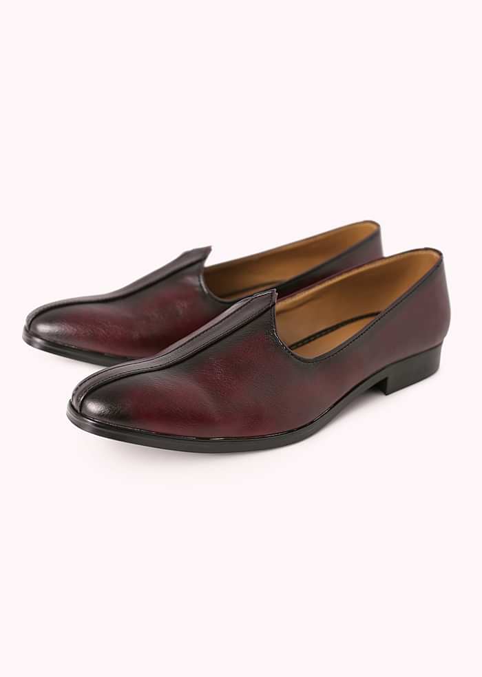 Purple Shaded Juttis with Block Heels