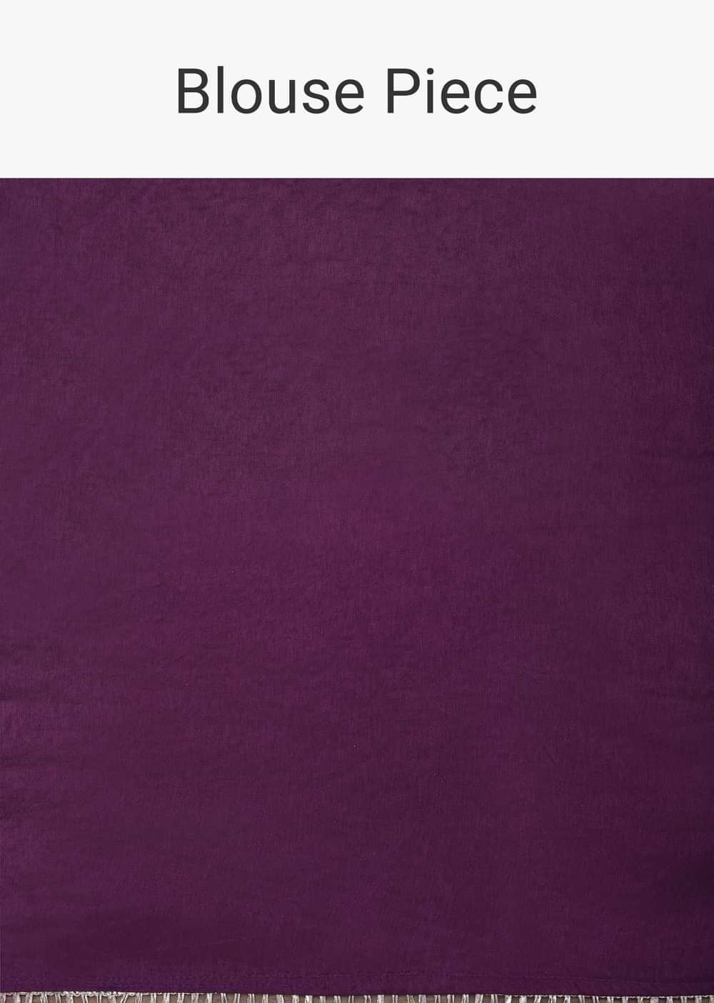 Purple Silk Bandhani Print Saree With Gota Embroidery And Unstitched Blouse Piece