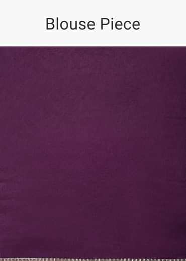 Purple Silk Bandhani Print Saree With Gota Embroidery And Unstitched Blouse Piece