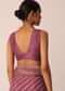 Purple Silk Saree with Zari Stripes And Unstitched Blouse Piece