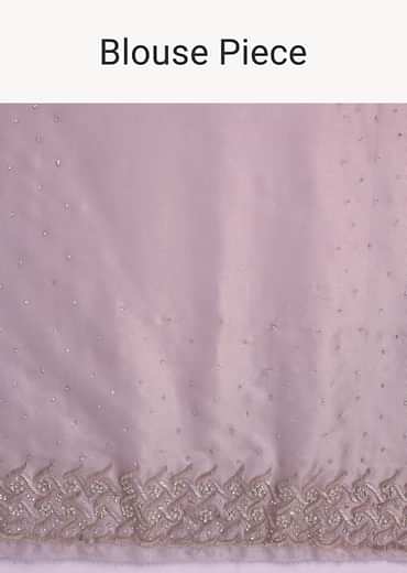 Purple Tissue Saree With Cutdana And Stone Embroidery