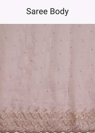 Purple Tissue Saree With Cutdana And Stone Embroidery