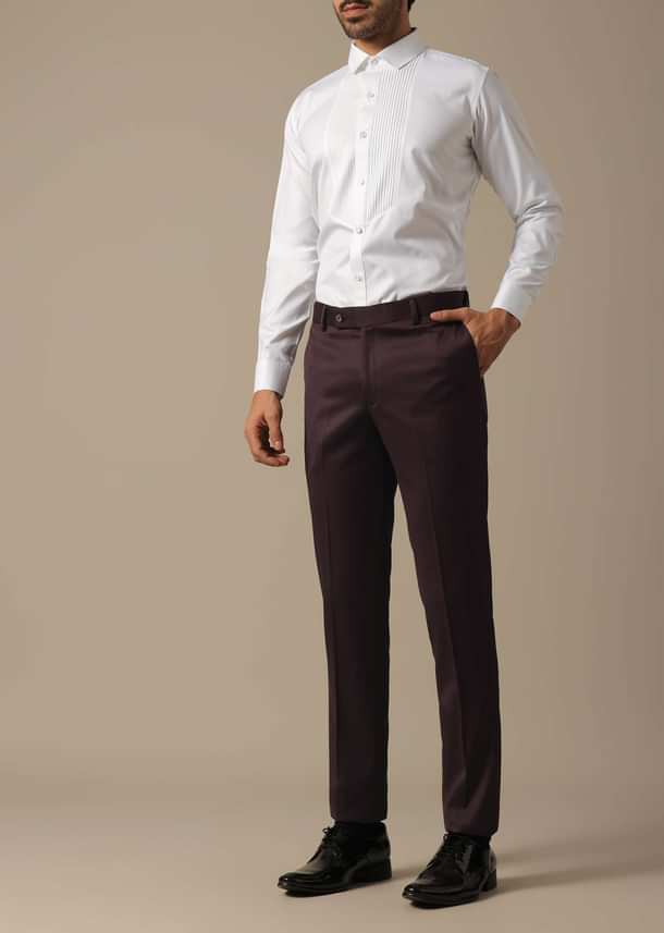 Purple Tuxedo With Intricate Cut Work Purple Tuxedo With Intricate Cut Work