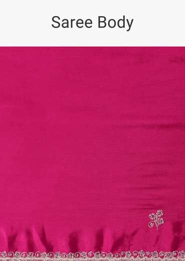 Radiant Pink Saree With Stone Embellishments All Over