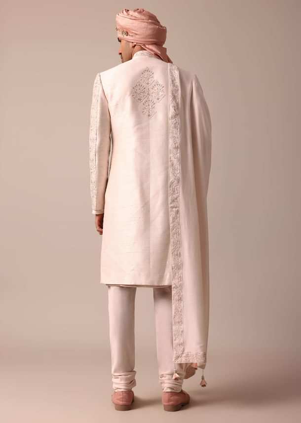 Radiant Pink Sherwani With Heavy Embroidery Work