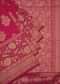 Rani pink Banarasi silk saree with brocade butti and border only on Kalki