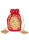 Rani pink potli bag embellished in gotta patch and zardosi kalki