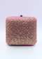 Rani pink silk hand embroidered clutch only on Kalki