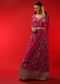 Azalea Pink Floral Printed Anarkali Suit In Georgette With Zari Work
