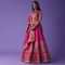 Rani Pink Bandhani Weave Banarasi Silk Meenakari Embroidered Lehenga