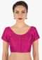 Rani pink blouse in raw silk with princes line only on Kalki