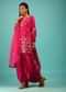 Rani Pink Dhoti Suit With Gotta Patti And Sequins Embroidered Moroccan And Floral Motifs