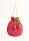 Rani Pink Potli Bag In Brocade Silk With Geometric Jaal Design Online - Kalki Fashion