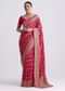 Rani Pink Saree With Bandhani Jaal And Cutdana Work