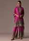 Rani Pink Silk Embroidered Kaftan Co Ord Set