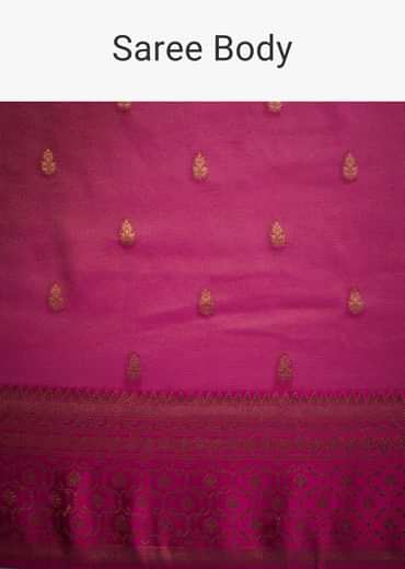 Rani Pink Tissue Silk Saree With Butti Work