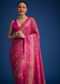 Rani Pink Tissue Silk Saree With Butti Work