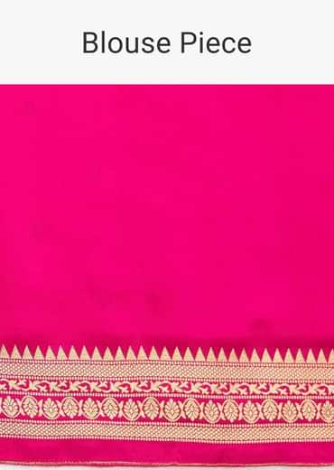 Rani Pink Tissue Silk Saree With Butti Work