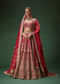 Red Bridal Lehenga With Intricate Hand Embroidery And Double Dupatta Drape