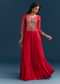 Red Dola Silk Anarkali Suit With Beads Gotta And Cut Dana Work