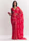 Red Dola Silk Saree With Gota Patti Woven Motifs