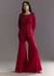 Red Georgette Beaded Kurta Sharara Suit