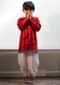 Kalki Boys Red Kurta In Cotton Silk With Hand Woven Zari Stripes Love The World Today