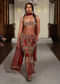 Red Net Bridal Lehenga With Zardosi And Patch Work