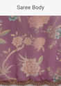 Red Organza Saree With Floral Print And Hand Embellished Border