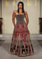 Red Silk Bridal Lehenga With Zardosi And Sequins Hand Work