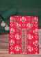 Red And Green Patola Printed Tussar Dress Material